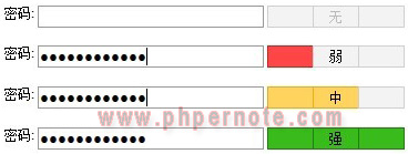 Javascript检测用户输入密码强度的效果代码 Javascript检测用户输入密码强度的效果代码