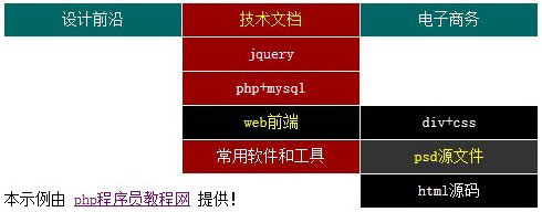 jquery下拉菜单效果一 jquery下拉菜单效果一