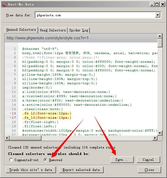 快速查找并删除多余的CSS代码(Dust-Me Selectors的用法) 3 快速查找并删除多余的CSS代码(Dust-Me Selectors的用法) 3